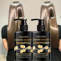 Keratin Shampoo and Conditioner Set Repairs Breakage Split Ends Moisturizes Scalp for Color-Treated Heat Damaged Dry Frizzy H