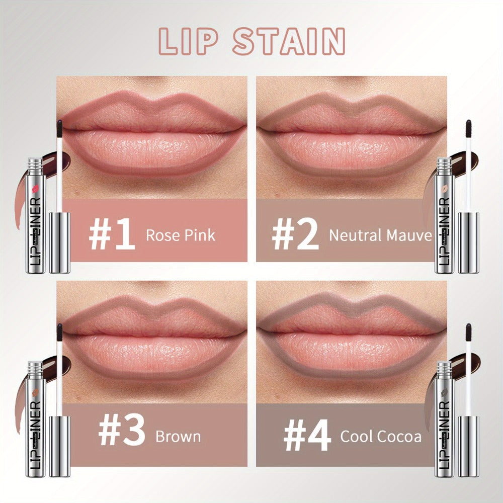 Lip Stain Pen Set 4 Colors 2-in-1 Lip Liner & Lip Tattoo – Waterproof Smudge-Proof Transfer-Resistant Matte Finish — image 9