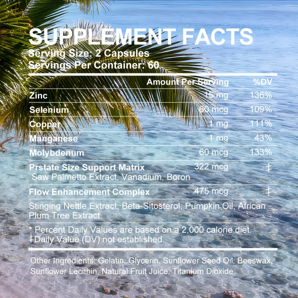 Dietary Supplement Saw Palmetto Extract and Zinc Capsules in a Men’s Formula, 120 Count for Daily Supplement Routines — image