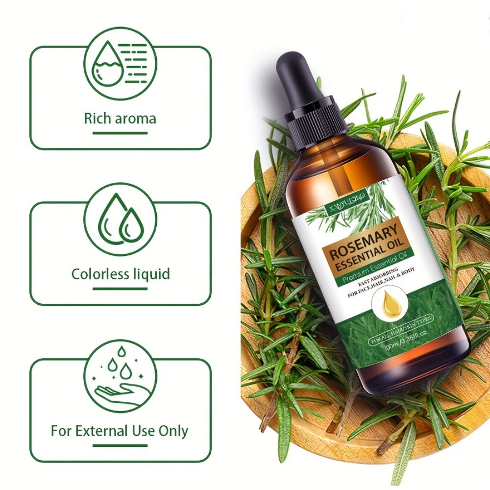 Essential Oil Rosemary External-Use Dropper Bottle with 1-Piece, 2-Piece or 1.01oz Available Options — image 3