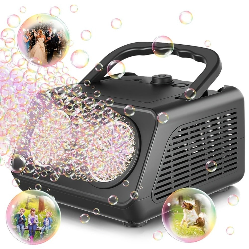 Dual-Wheel Bubble Machine with White Single-Unit or Black and Light White Two-Unit Bundle Labels — image 2