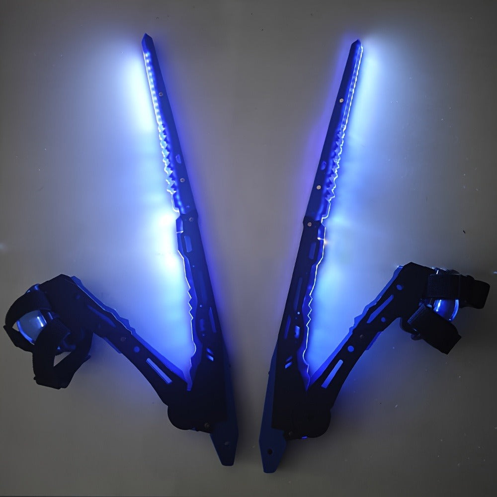 LED Mantis Knife Cyberpunk Light Up Acrylic Prop, Luminous Blade for Halloween Costume Cosplay Sci-Fi Role Play Party — image