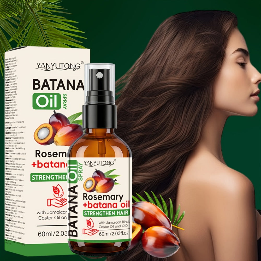 Batana & Rosemary Essential Oil Hair Spray 2.03oz, Deep Scalp & Damaged Hair Treatment, Nourishing Formula from Honduras — im