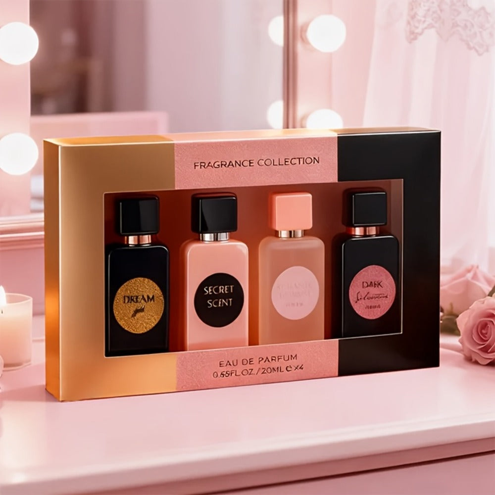 Perfume Gift Set Aroma Allure Four 20ml Eau de Parfum Sprays in Black Rose Windowed Box for Women — image 3