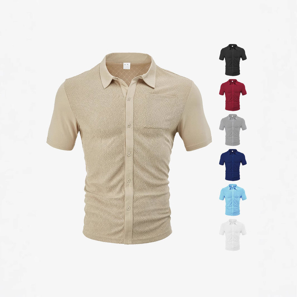 Men's Loose Short Sleeve Lapel Sport Casual