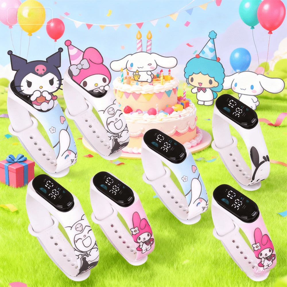 Sanrio Kuromi My Melody Kids Electronic Sports Watch Set 10 Pack, Kawaii Anime 4-Color Mix — image 8