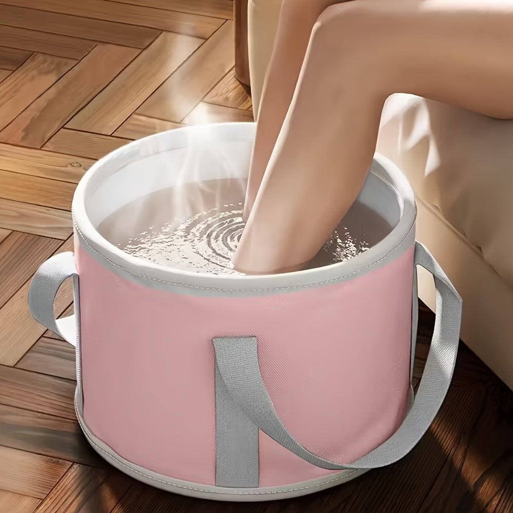 Foot Scrubber & Foldable Foot Soak Tub Set, Dead Skin Remover Callus Exfoliator with Portable Collapsible — image 2