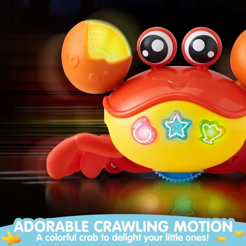 Musical Crawling Crab Toy with Light-Up Buttons, Moving Claws and Obstacle-Avoiding Motion — image 4