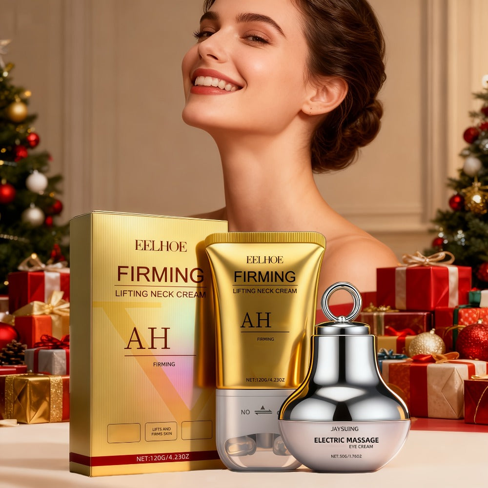 Eye Cream Neck Roller Cream Kit 2 Piece - Coffee Seed Extract Hyaluronic Acid Instant for Bath Time, Home Spa and Personal Ca