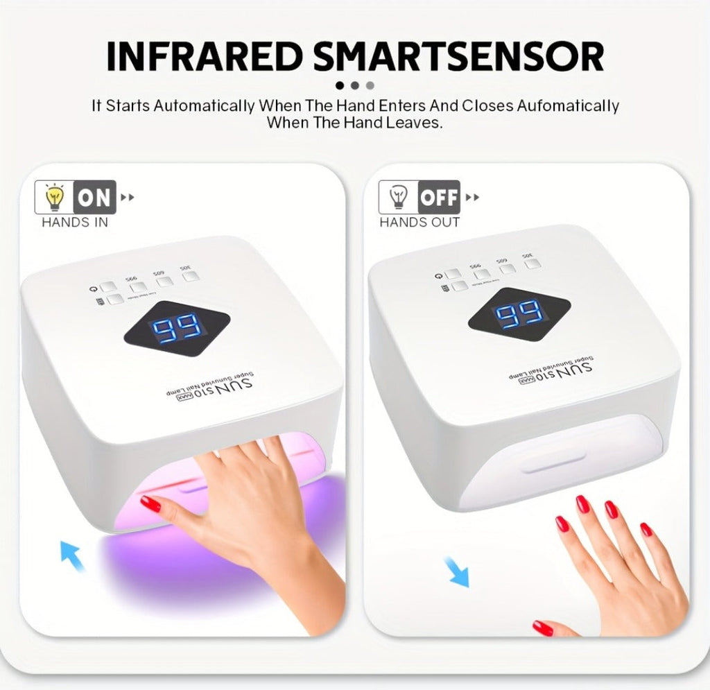 Rechargeable UV LED Nail Lamp 30 Beads, Professional Gel Nail Curing Light Cordless with 3 Timer Settings — image 14
