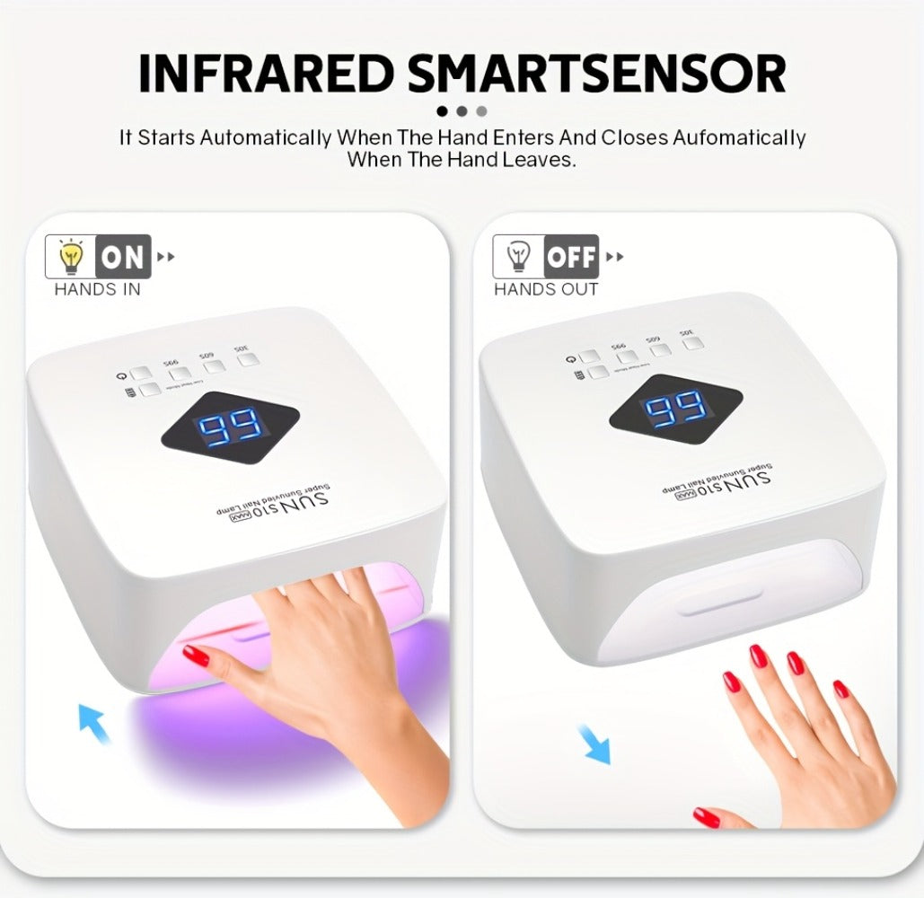 Rechargeable UV LED Nail Lamp 30 Beads, Professional Gel Nail Curing Light Cordless with 3 Timer Settings — image 14