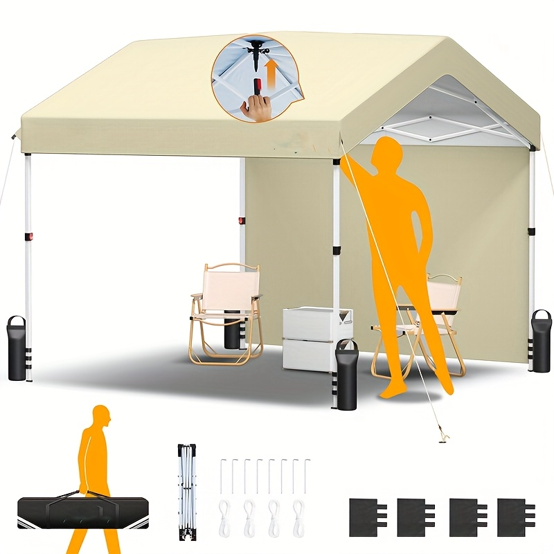 Center-Lock 10x10ft Pop-Up Canopy Tent with Three Height Settings and Optional Three-Sidewall Packages — image 19