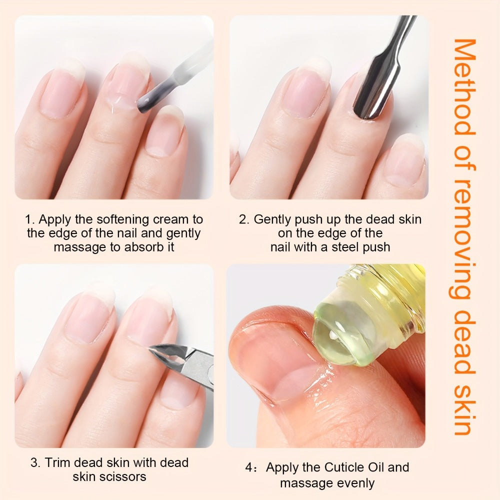 Cuticle Oil Set 6 Scents with Jojoba Oil Grape Seed Oil & Vitamin E – Paraben-Free Plant-Based Daily Nail Treatment for Dry D