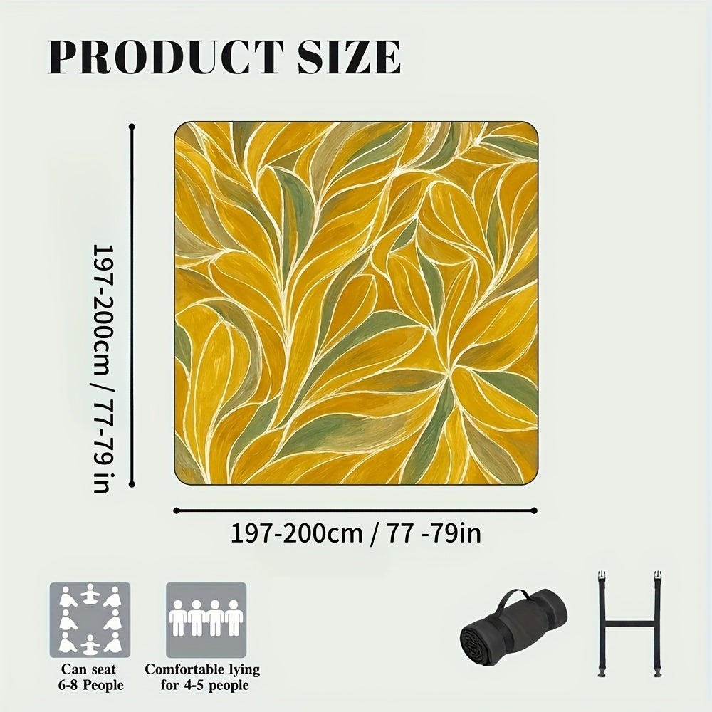 Large Padded Picnic Blanket with Roll-Up Carry Straps and Five Evidence-Bound Pattern Options — image 4
