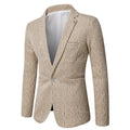 Mens Korean-style Slim-fit Single Jacquard Jacket For Young