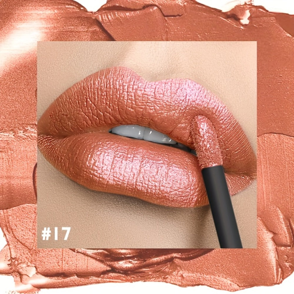 Metallic Shimmer Lip Gloss with Wand Applicator and Eleven Numbered Shade Options from 13 to 24 — image 9