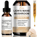 Lion's Mane Mushroom Liquid Drops 2fl oz Natural Herbal Extract for Brain Support, Focus, Memory & Cognitive Clarity for Men 