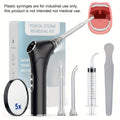 Tonsil Stone Remover Electric Vacuum Kit with LED Light – 3 Suction Modes 5X Magnifying Mirror Oral Irrigator Safe Gentle Ton