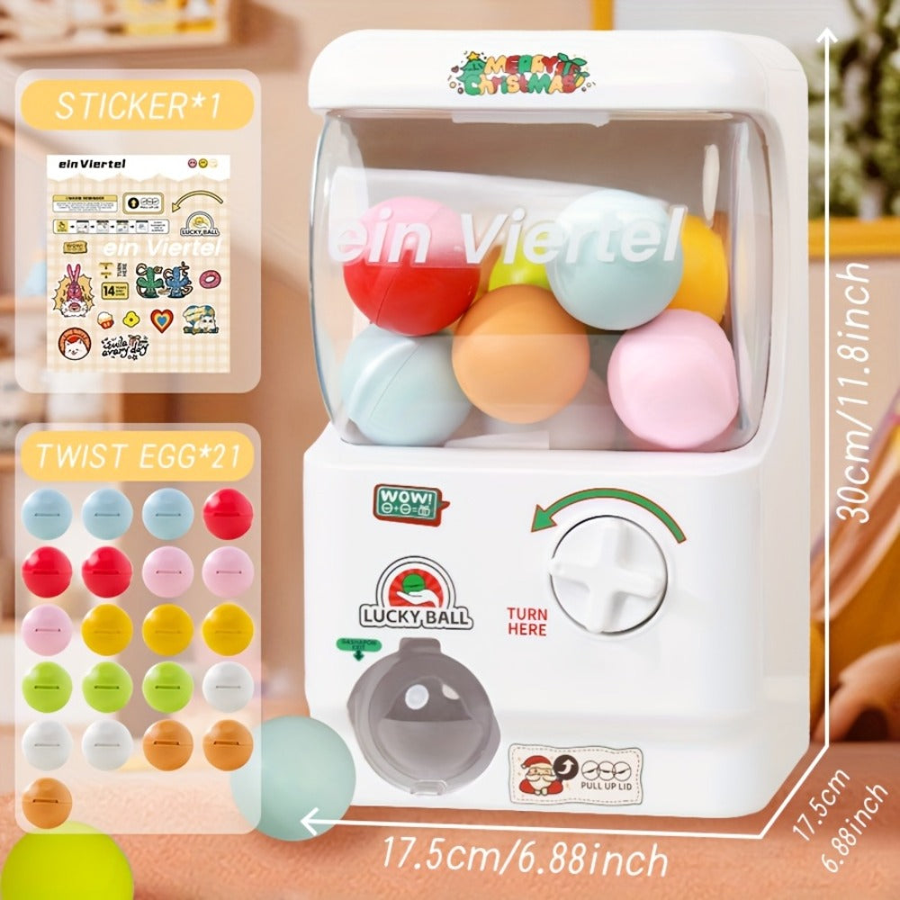 Gachapon Machine for Home, Mini Capsule Toy Vending Machine Novelty Gift for Kids Adults Couples Anniversary Birthday Party C