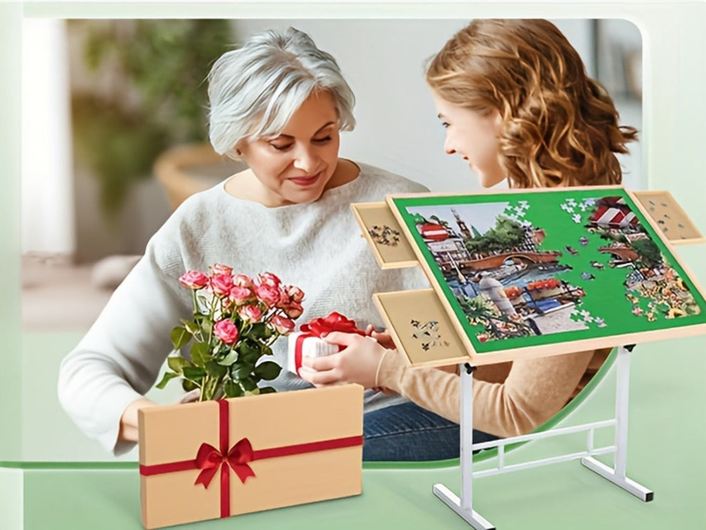 Puzzle Table in a 1500 Pieces Adjustable Angle and Height 4 Drawer Design with Metal Legs — image 11