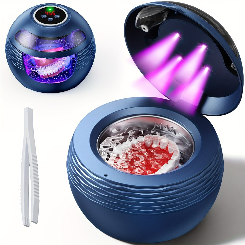 45 kHz Round Ultrasonic Cleaner with Four Timer Modes and Three Color Options for Small Items — image 2