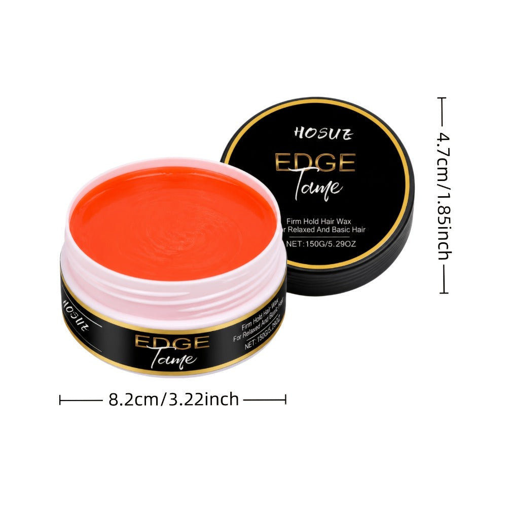 Edge Control Hair Wax Gel 150g, Styling Gel for Edges, Braids & Frizzy Hair, Non-Greasy Natural Shine Finish for Women & Men 