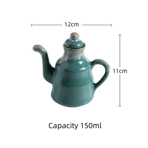 Ceramic Blue and White Kuibai Oil Pot Vinegar Bottle Oil Bottle Vinegar Pot Seasoning Pot Soy Sauce Hotel Restaurant - V.I.P Digital Presence