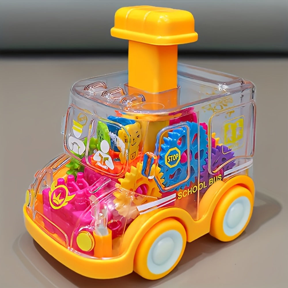 Gear Toy Cars for Toddlers 3-Pack, Transparent Body See-Through Gear Mechanism Push-and-Go Vehicle Set — image 7
