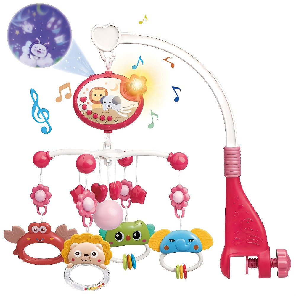 Baby Musical Crib Mobile with Music & Lights Projection, Take-Along Rattle & Music Box, Owl, Star & Penguin Styles — image 6