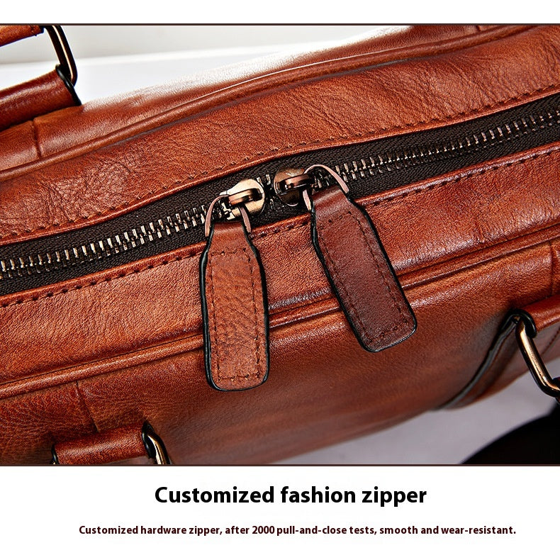 Skeleton-skin Genuine Leather High-grade Briefcase