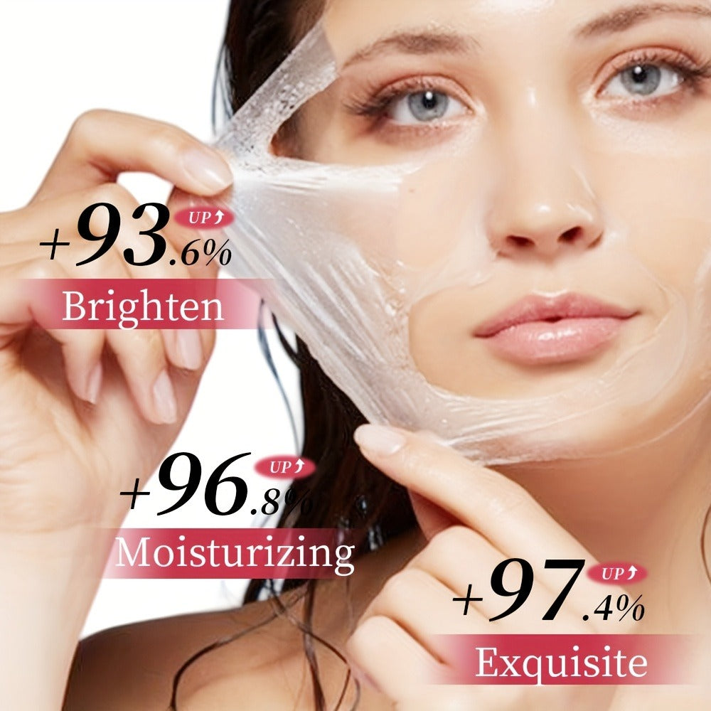 Hydrolyzed Collagen Night Mask with Brush – Niacinamide Hyaluronic Acid Vitamin C Korean Skincare Sleeping Mask for Elasticit