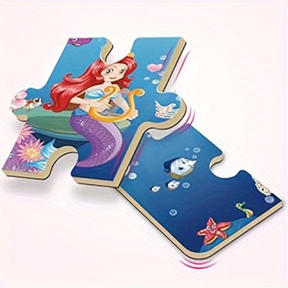 Magnetic Puzzle Book for Girls 3 4 5 6, 3-in-1 Unicorn Mermaid Princess Travel Puzzles, 20 Pieces Folding Magnetic Jigsaw for