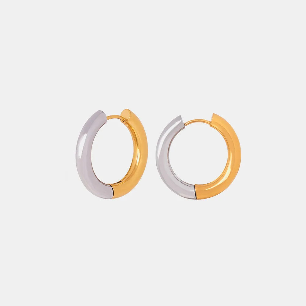 18K Gold-Plated Huggie Earrings - V.I.P Digital Presence