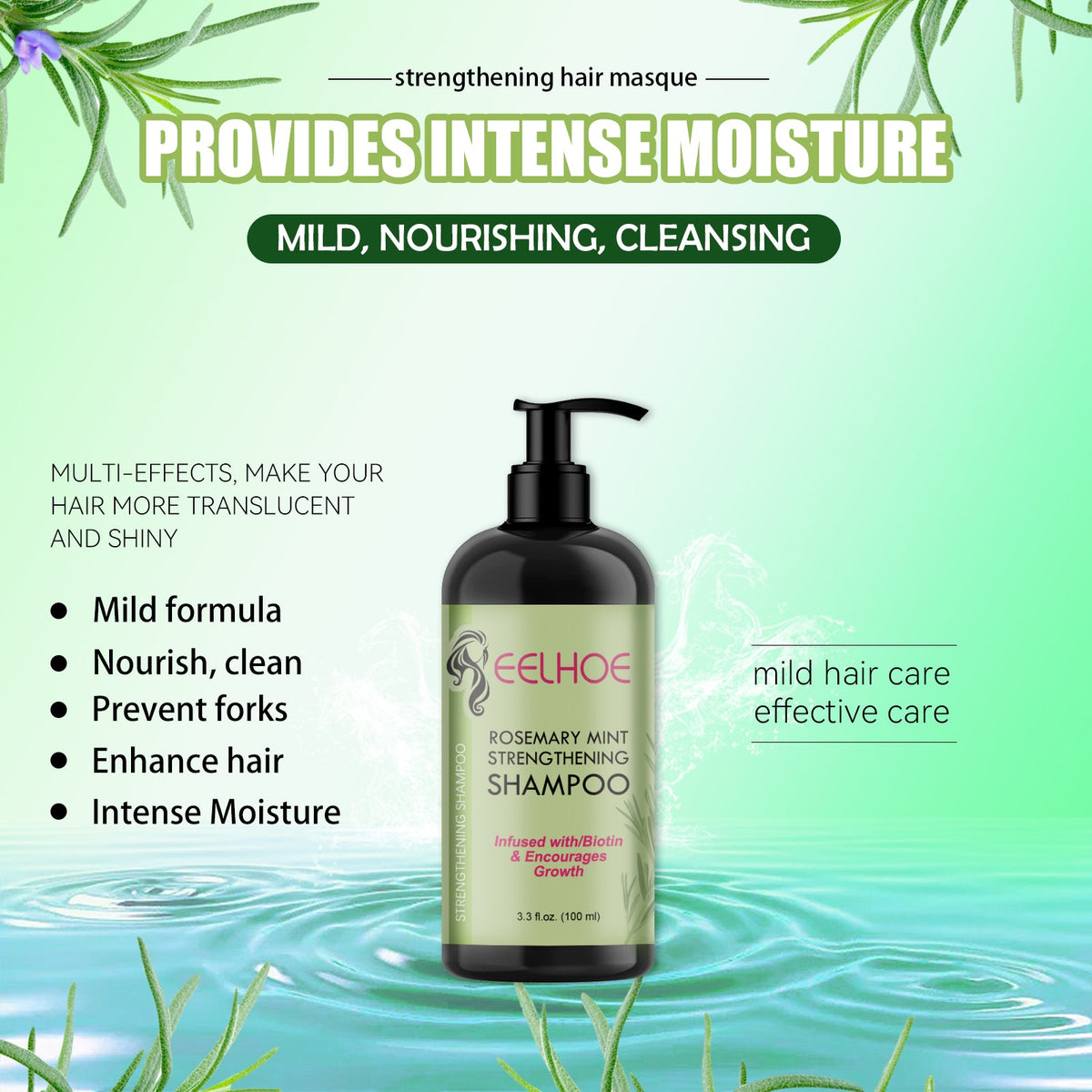 Hair Enrichment Essence, Moisturizes Hair Repair Hair Root Thickening Hairline Strengthening Hair Treatment Essence