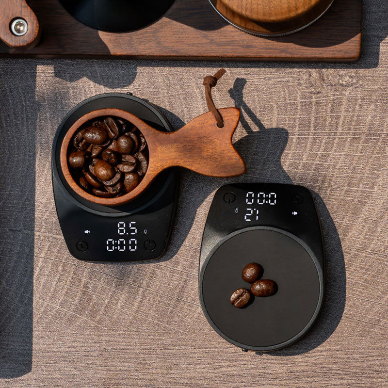 Mini Electronic Coffee Scale - Timed Weighing, Perfect for Italian Beans, Home & Coffee Bars