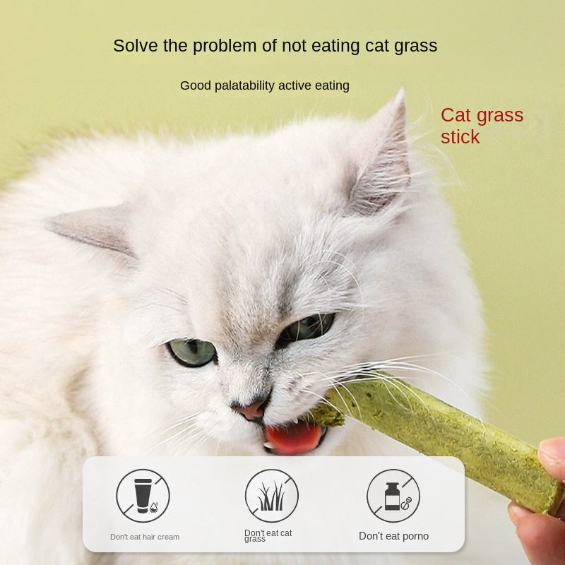 Freeze dried cat grass grinding stick chicken cat grass stick teeth cleaning and hair removal ball cat snacks