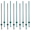 Fence post 3-foot-10 pack, heavy-duty metal fence post with U-shaped groove - V.I.P Digital Presence