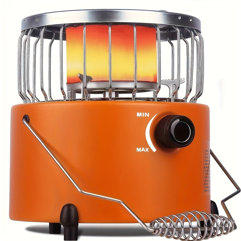 Camping Gas Stove Heater 9000 BTU 2-in-1 Portable Propane Indoor Outdoor Stove with Adjustable Flame — image 8