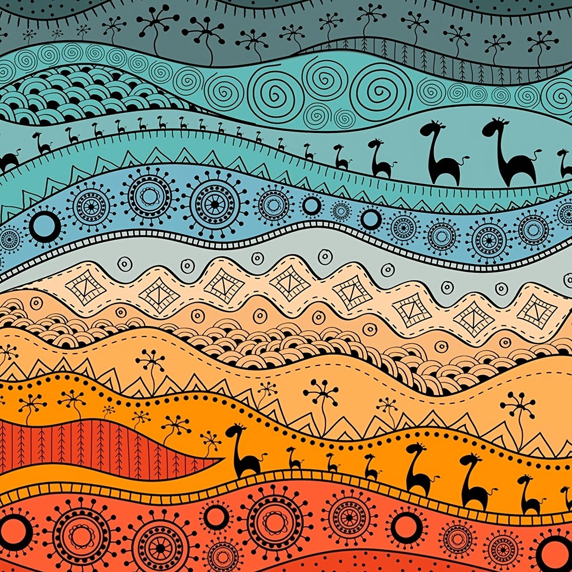 Printed Beach Mat with 19 Exact Size-and-Pattern Options, 198 x 205cm to 275 x 305cm with Stakes and Pouch — image 8