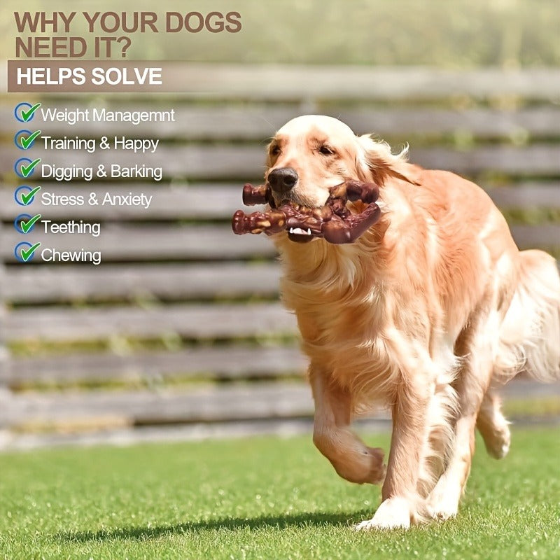 Textured Flexing Figure Dog Chew Toy in Brown, Approx. 6.77 Inches Tall for Medium or Large Dogs — image 4