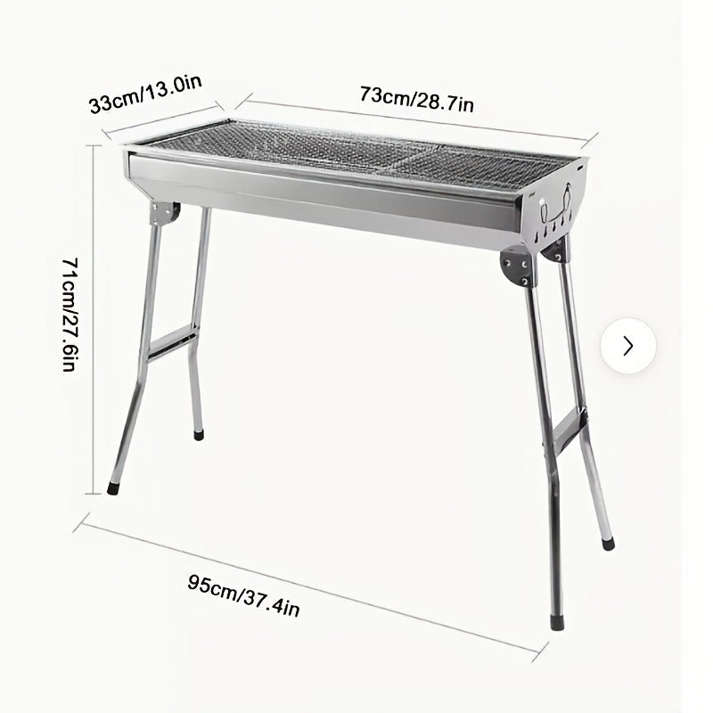 Folding Charcoal Grill with Stainless-Steel-Labeled Frame, Lower Shelf and Large or Extra-Large Package Options — image 8