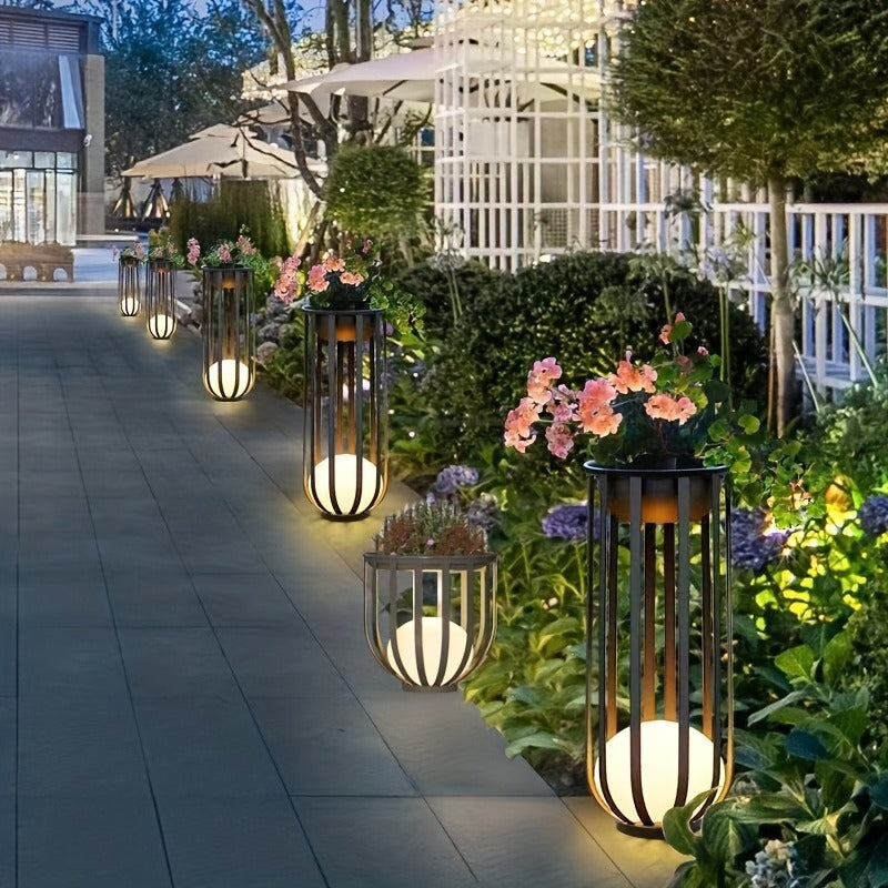 Solar Garden Light Table or Floor Lamp with Short and Tall Options, Solar Panel and Remote-Control Layout — image 6