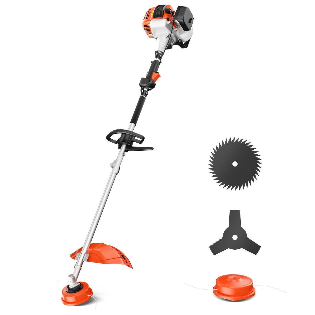 Gas String Trimmer 36CC 2-Cycle Weed Eater, 17" Cutting Swath, Easy Start Technology, Commercial Grade Gas Weed Wacker for Th