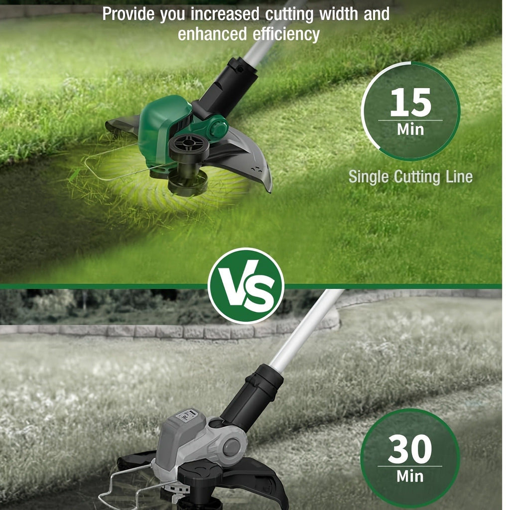 String Trimmer Cordless 2-in-1 Weed Wacker & Lawn Edger with Wheels, KIMO Brushless Motor 20000 RPM — image 6