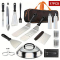 17-, 34- or 41-Piece Teppanyaki BBQ Tool Set with Griddle Spatulas, Press Domes and Carry Bag — image 2