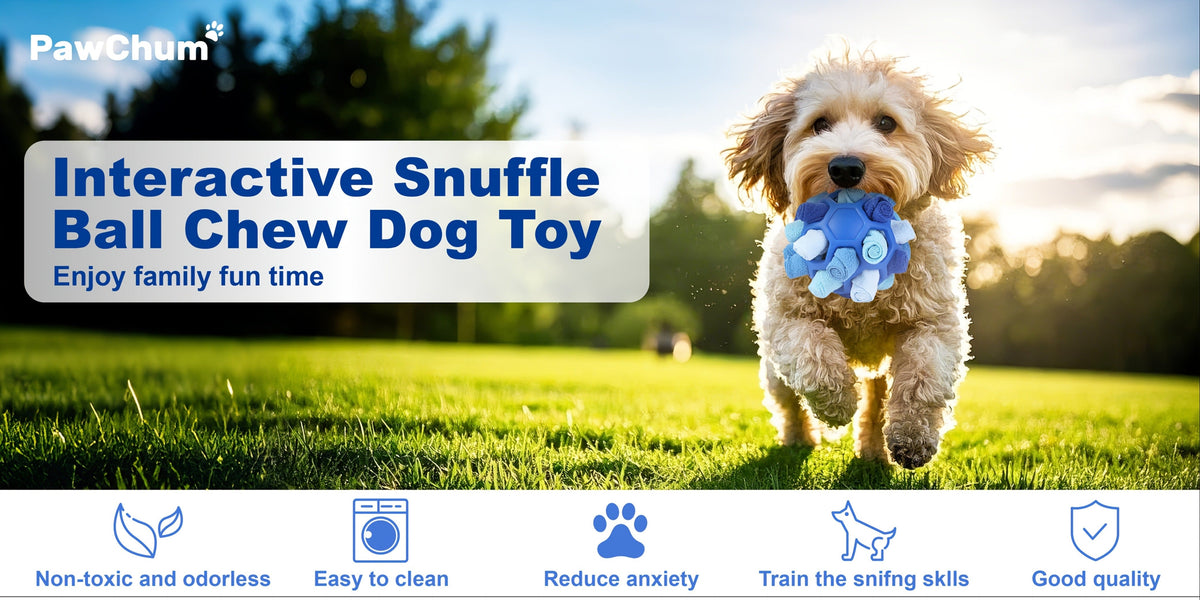 Dog Toy Fabric Snuffle Ball Treat Dispenser and Slow Feeder in Five Colors for Dogs and Puppies — image 10