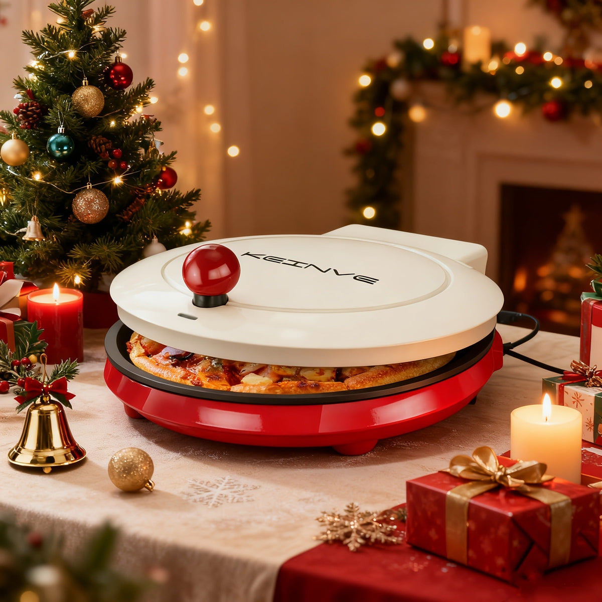 Electric Smokeless Indoor Grill 1500W, 2-in-1 Indoor Grill & Pizza Maker with 30-Min Timer, Auto Shut-Off — image 7