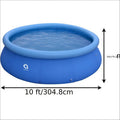 Round Inflatable Swimming Pool 10FT 12FT Circular Above Ground Family Pool Puncture-Resistant Quick for Garden, Patio and Yar