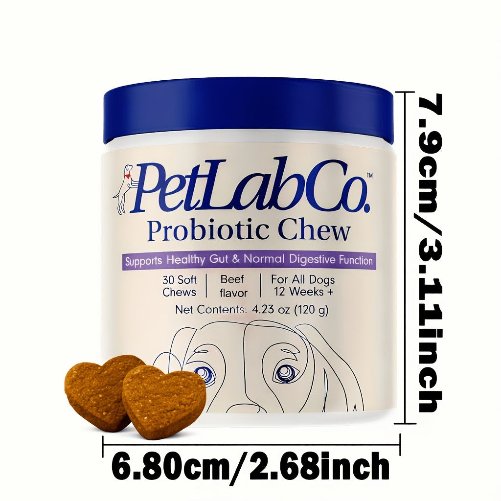 Dog Probiotic Chewable Supplement, 30-Count 4.23-Ounce Container with One- or Three-Piece Packs — image 4