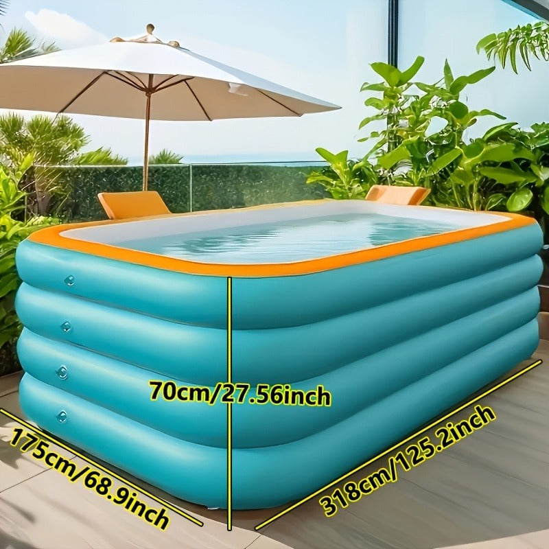 Inflatable Swimming Pool for Family Adults Kids, Large Above Ground Outdoor Backyard Pool for Garden, Patio and Yard Use — im